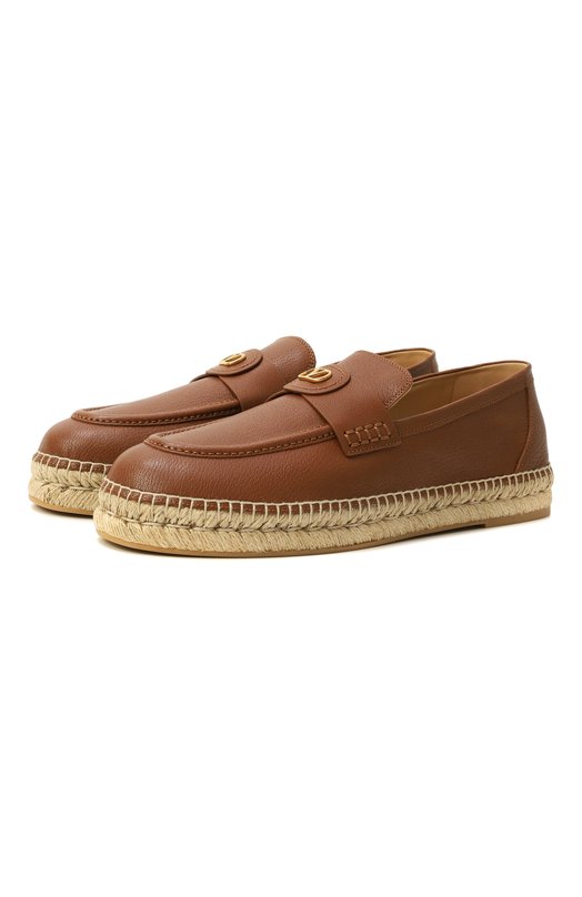 Кожаные эспадрильи Palm Avenue Valentino 7Y2S0K00/UDX Коричневый 7Y2S0K00/UDX