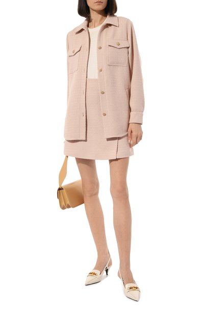 Шерстяная юбка SEVEN LAB розового цвета по цене 13650 руб., арт. SST.05.320.181, фото 2 Шерстяная юбка SEVEN LAB, арт. SST.05.320.181, фото 2