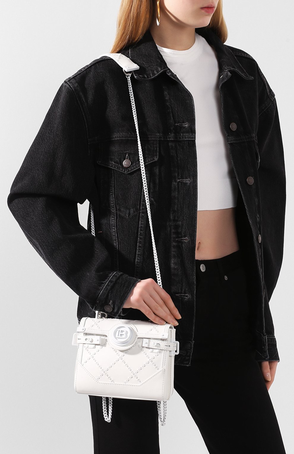 Сумка bbuzz 18 BALMAIN, арт. TN0S477/LMCR, фото 2