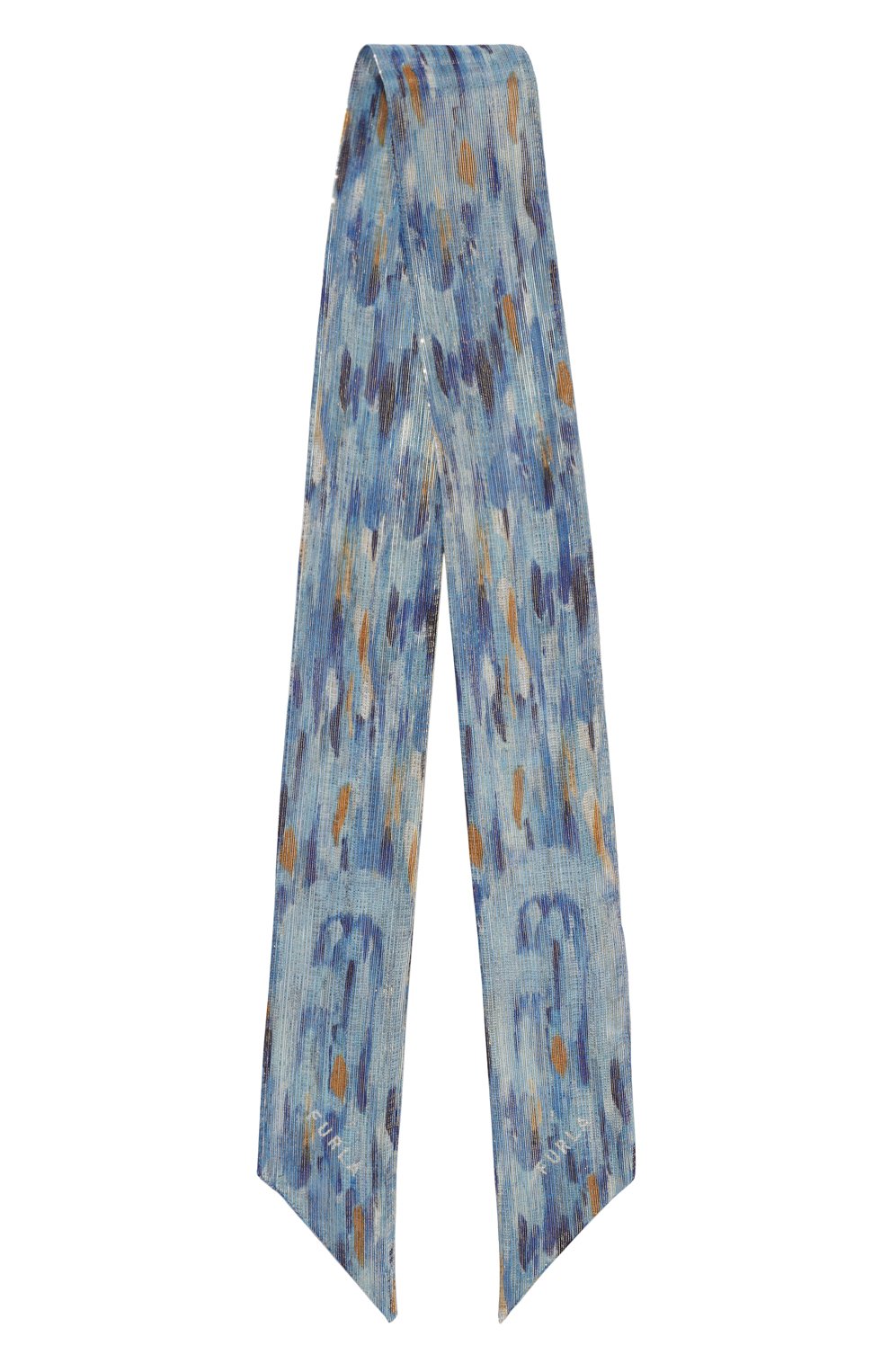 Шелковый шарф-твилли FURLA голубого цвета по цене 8500 руб., арт. WT00022, фото 4 Шелковый шарф-твилли FURLA, арт. WT00022, фото 4