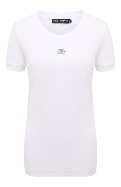 Женская хлопковая футболка DOLCE & GABBANA, арт. F8T00Z/G7B3U