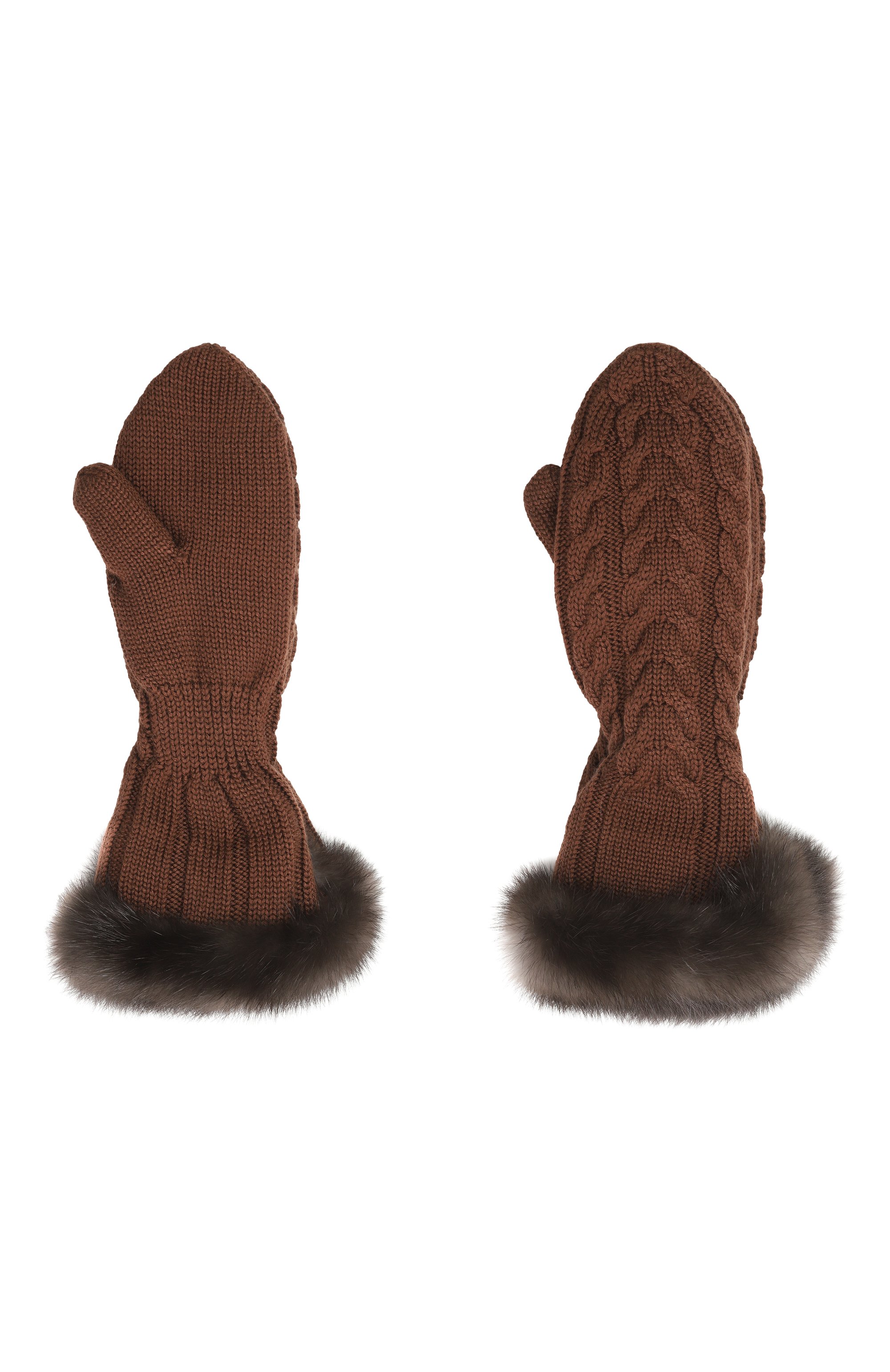 Кашемировые варежки с отделкой из соболя BLACK SABLE, арт. BS-ACSKV-EB, фото 2