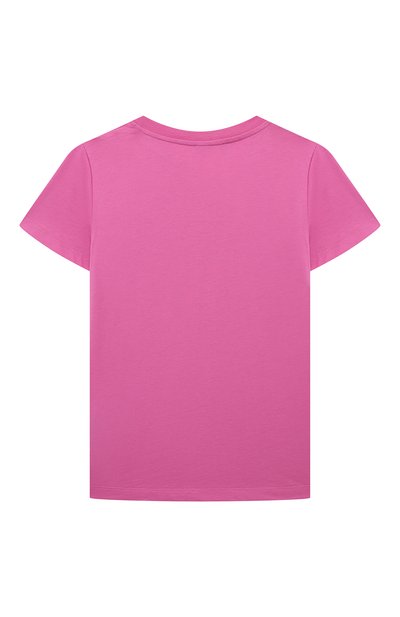 Хлопковая футболка BALMAIN фуксия цвета по цене 28550 руб., арт. BV8B11, фото 2 Хлопковая футболка BALMAIN, арт. BV8B11, фото 2