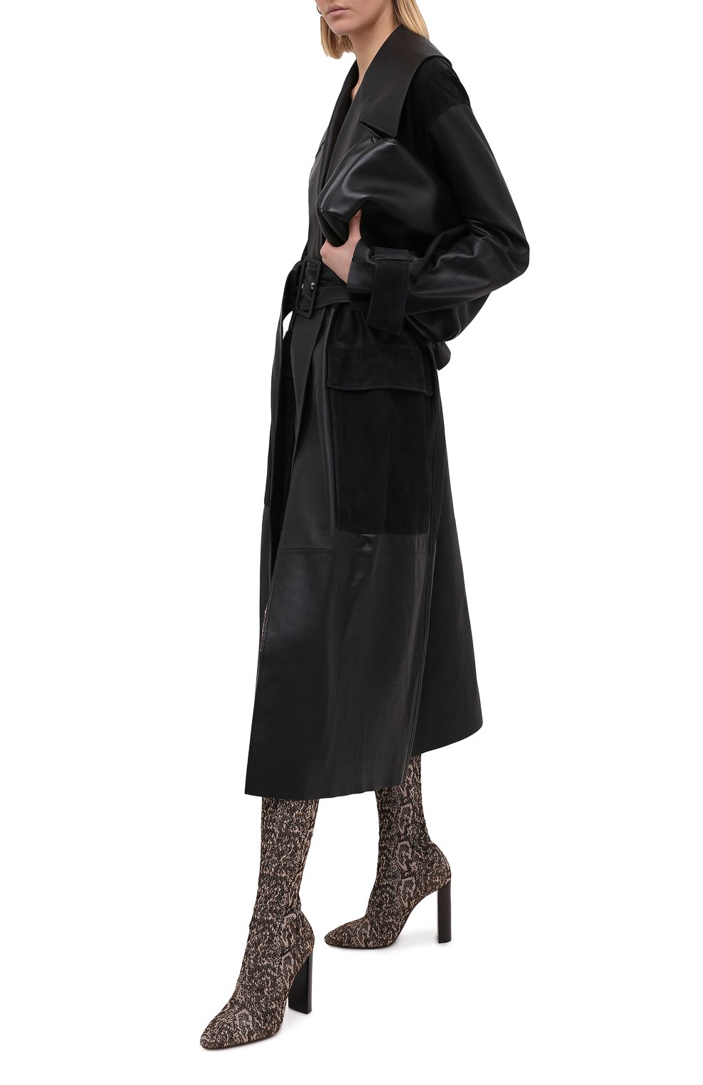 Текстильные ботфорты SAINT LAURENT, арт. 632489/10G00, фото 2