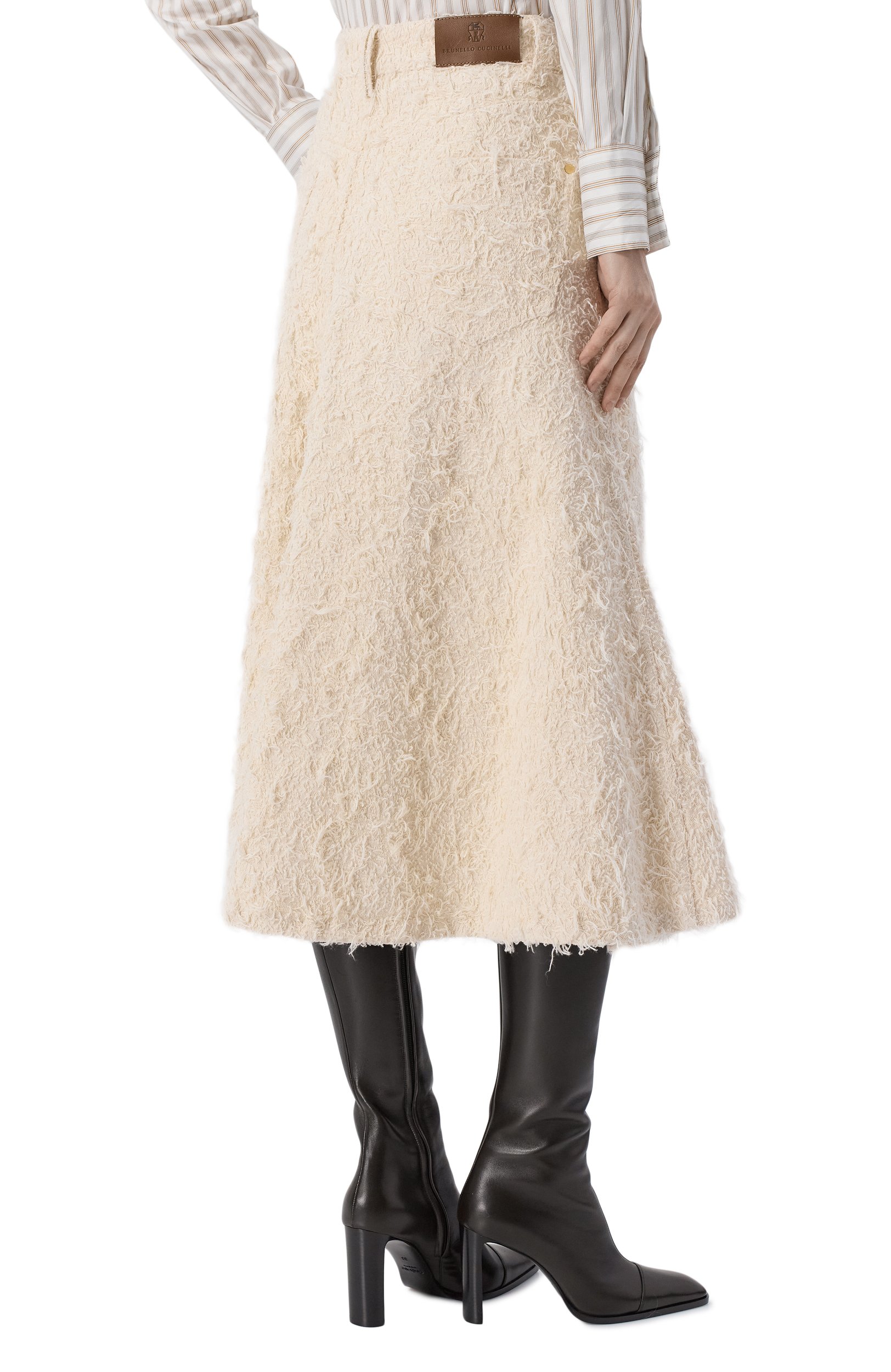 Джинсовая юбка five pockets flared BRUNELLO CUCINELLI, арт. ML121G4009, фото 4