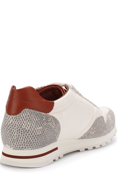 Комбинированные кроссовки wind с отделкой из кожи ящерицы LORO PIANA, арт. FAI1025, фото 4