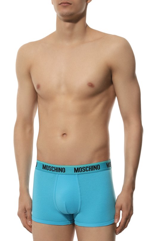 Хлопковые боксеры Moschino A1314/4406 Голубой  A1314/4406 Фото 2