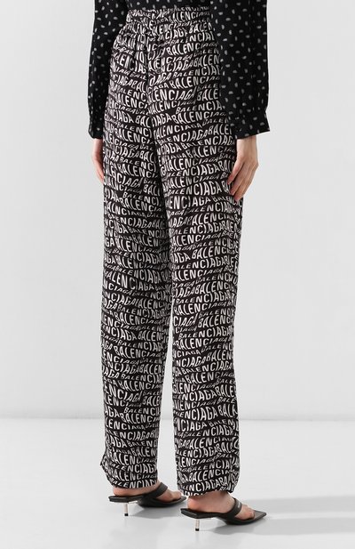 Брюки из вискозы BALENCIAGA черно-белого цвета по цене 55100 руб., арт. 583537/TFL23, фото 4 Брюки из вискозы BALENCIAGA, арт. 583537/TFL23, фото 4