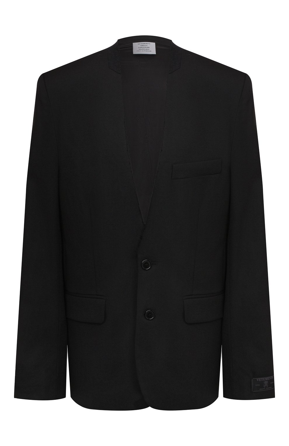 Шерстяной жакет VETEMENTS, арт. WAH21JA032 1200/BLACK, фото 1