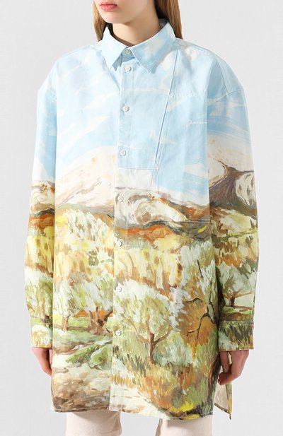 Хлопковая рубашка JACQUEMUS разноцветного цвета по цене 38300 руб., арт. 201SH20/2603P, фото 3 Хлопковая рубашка JACQUEMUS, арт. 201SH20/2603P, фото 3
