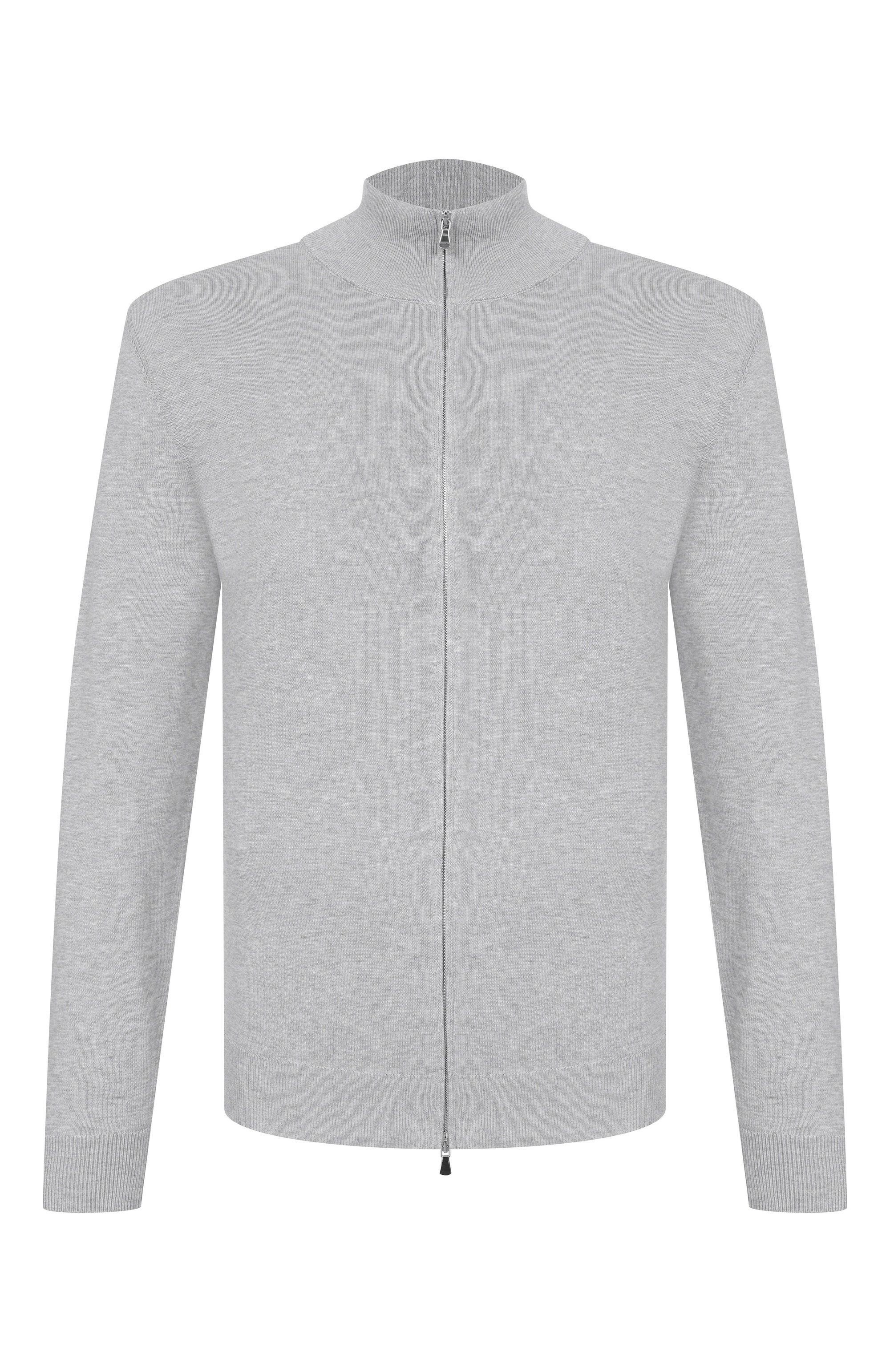 Хлопковый кардиган ANDREA CAMPAGNA серого цвета по цене 42350 руб., арт. M5425-1007, фото 1 Хлопковый кардиган ANDREA CAMPAGNA, арт. M5425-1007, фото 1