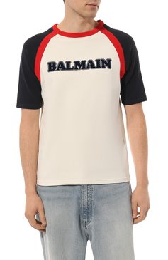 Хлопковая футболка BALMAIN, арт. BH0EF066/BC52, фото 1