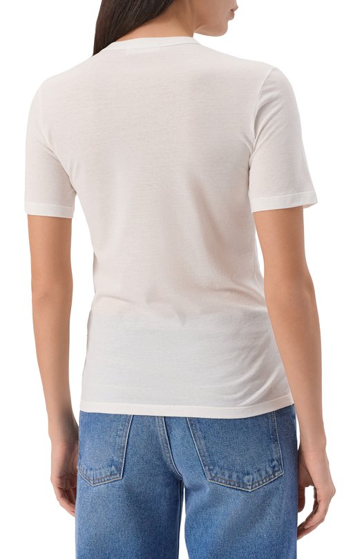Хлопковая футболка Jil Sander J40GC0146/J45031 Белый  J40GC0146/J45031 Фото 4