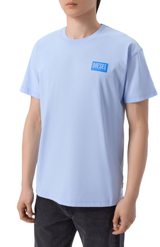 Хлопковая футболка Diesel A20975/0QIAM Голубой  A20975/0QIAM Фото 3