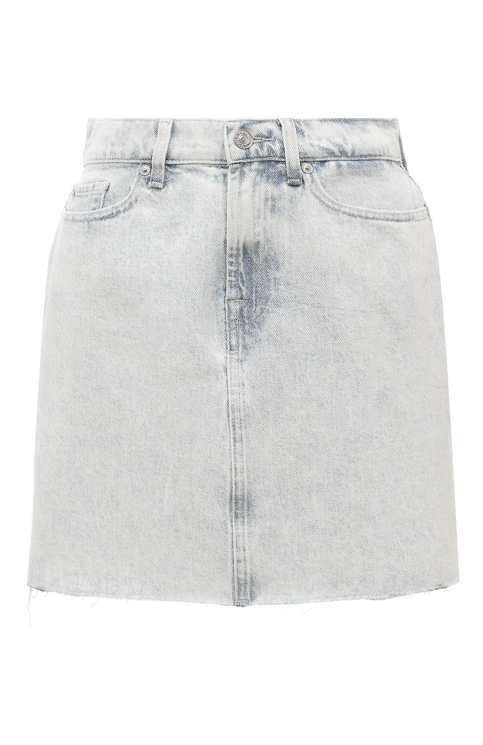 Джинсовая юбка 7 FOR ALL MANKIND голубого цвета по цене 19350 руб., арт. JSMIC100IP, фото 1 Джинсовая юбка 7 FOR ALL MANKIND, арт. JSMIC100IP, фото 1