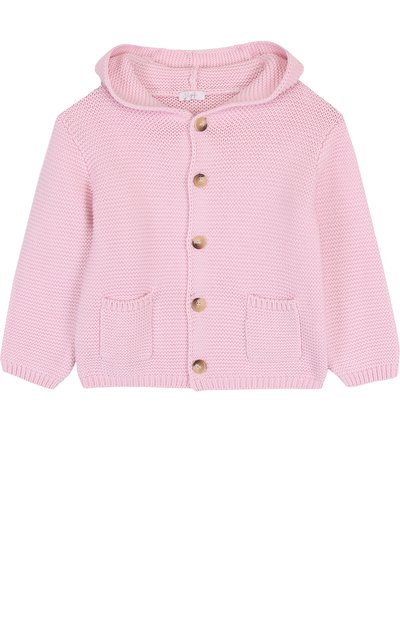 Хлопковый кардиган на пуговицах с капюшоном IL GUFO, арт. P18GF250EM600/12M-18M, фото 1