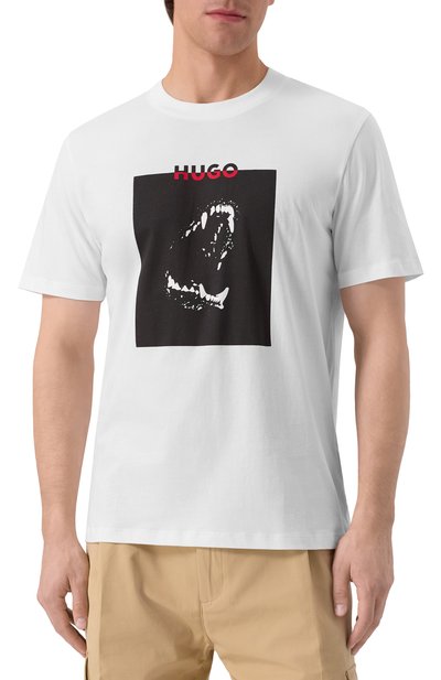Хлопковая футболка HUGO, арт. 50542734, фото 3