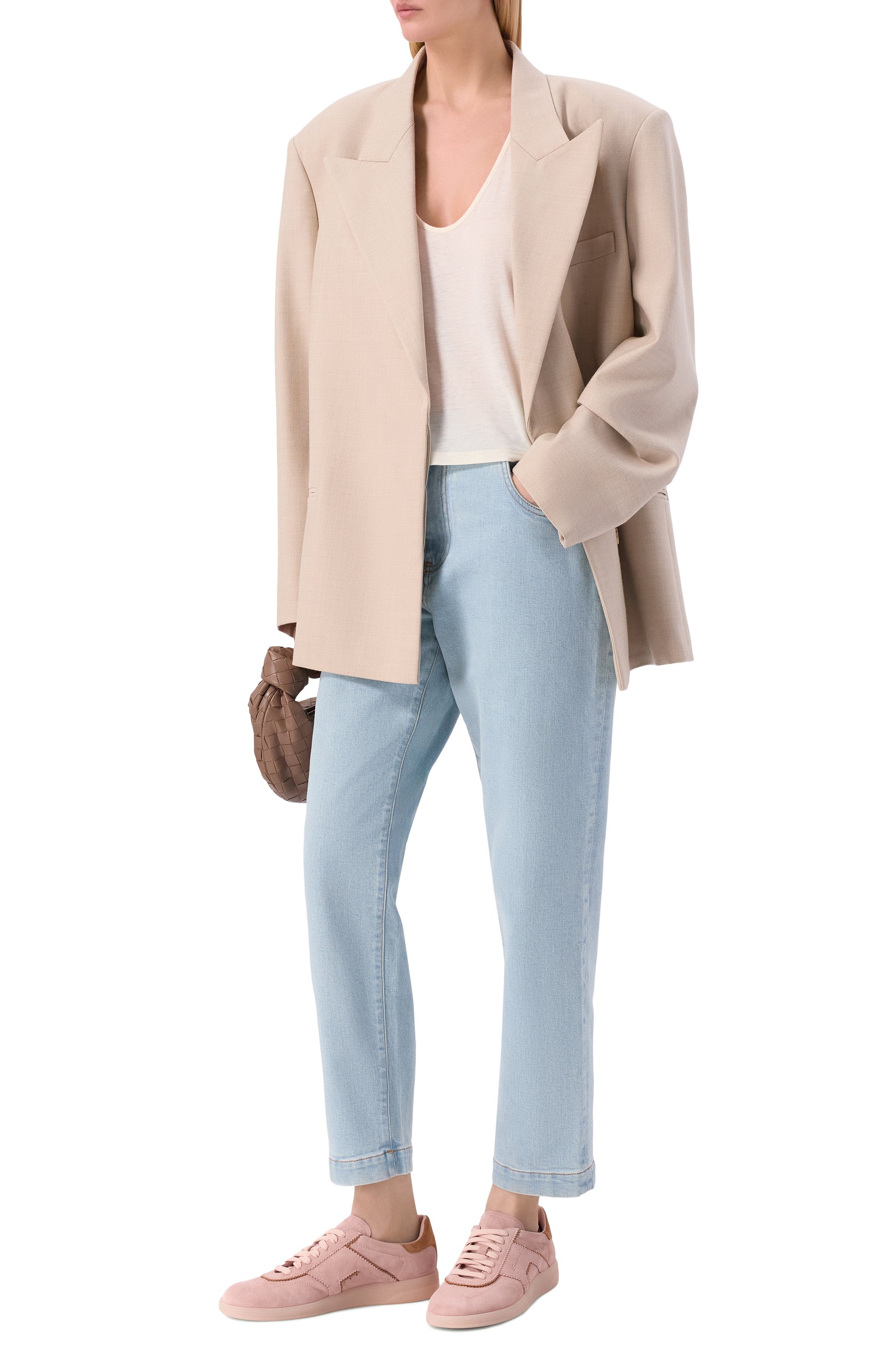 Замшевые кеды SANTONI светло-розового цвета по цене 93150 руб., арт. WBPG61463D0TTUBY, фото 3 Замшевые кеды SANTONI, арт. WBPG61463D0TTUBY, фото 3