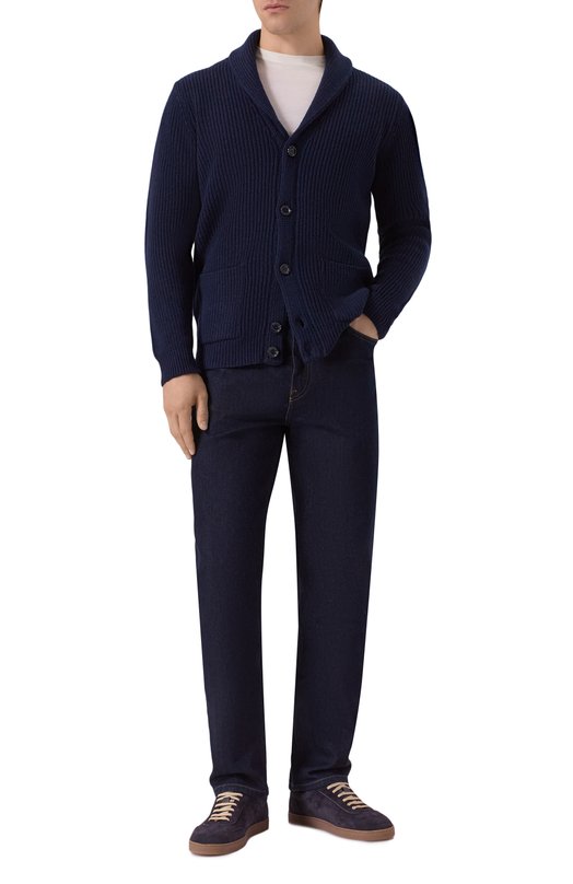 Шерстяной кардиган Daniele Fiesoli DF0084 Синий  DF0084 Фото 2