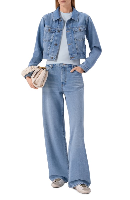 Футболка Frame Denim WP26JTE015/THE RIB BABY TEE Голубой  WP26JTE015/THE RIB BABY TEE Фото 2