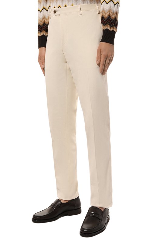Хлопковые брюки Corneliani 944B01-9418572 Белый  944B01-9418572 Фото 3