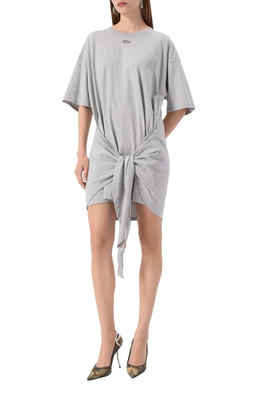 Хлопковое платье Diesel A19232/0NIAX Серый  A19232/0NIAX Фото 3