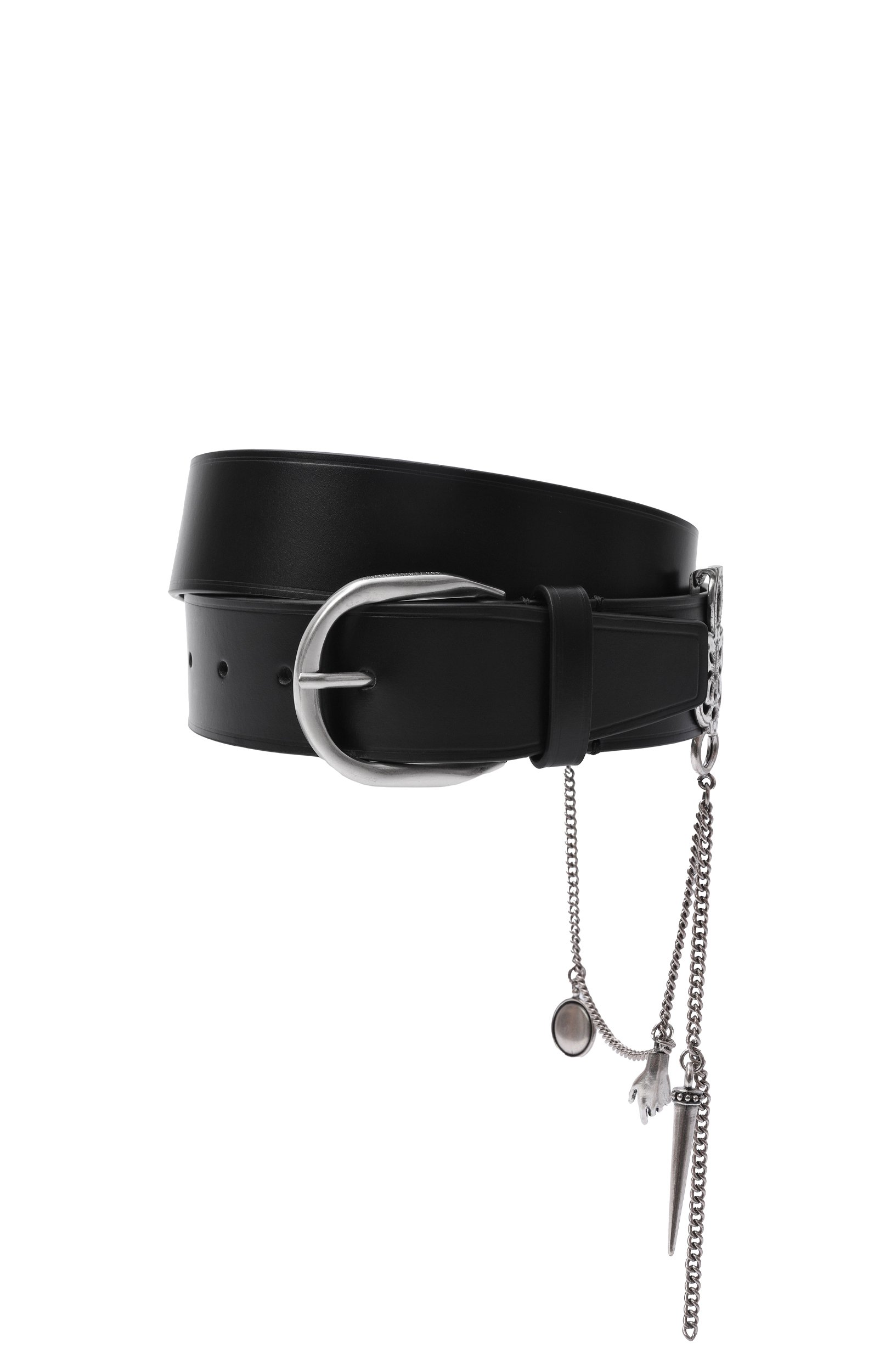 Кожаный ремень ANN DEMEULEMEESTER черного цвета по цене 64350 руб., арт. B0014369/LT128, фото 1 Кожаный ремень ANN DEMEULEMEESTER, арт. B0014369/LT128, фото 1