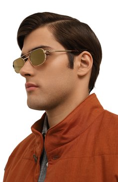 Женские солнцезащитные очки OFF-WHITE желтого цвета, арт. 0ERI123/7676 | Фото 3 (Нос: Не проставлено; Региональные ограничения белый список (Axapta Mercury): Не проставлено; Тип очков: С/з; Кросс-КТ: С/з-унисекс; Материал: Металл; Очки форма: Овальные; Оптика Гендер: оптика-унисекс)