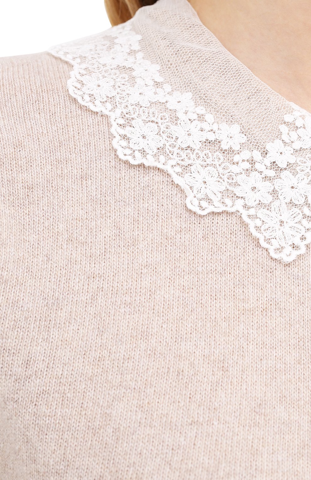 Кашемировый пуловер PHILOSOPHY DI LORENZO SERAFINI бежевого цвета по цене 46450 руб., арт. A0916/5702, фото 5 Кашемировый пуловер PHILOSOPHY DI LORENZO SERAFINI, арт. A0916/5702, фото 5