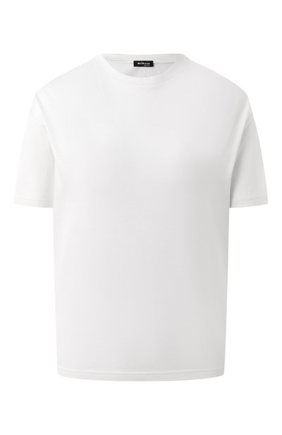 Женская футболка из шелка и хлопка KITON, арт. D59418K0925F04