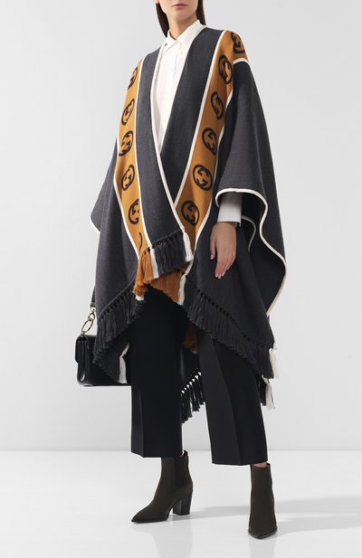 Пончо из смеси шерсти и хлопка GUCCI, арт. 581603/4G184, фото 2