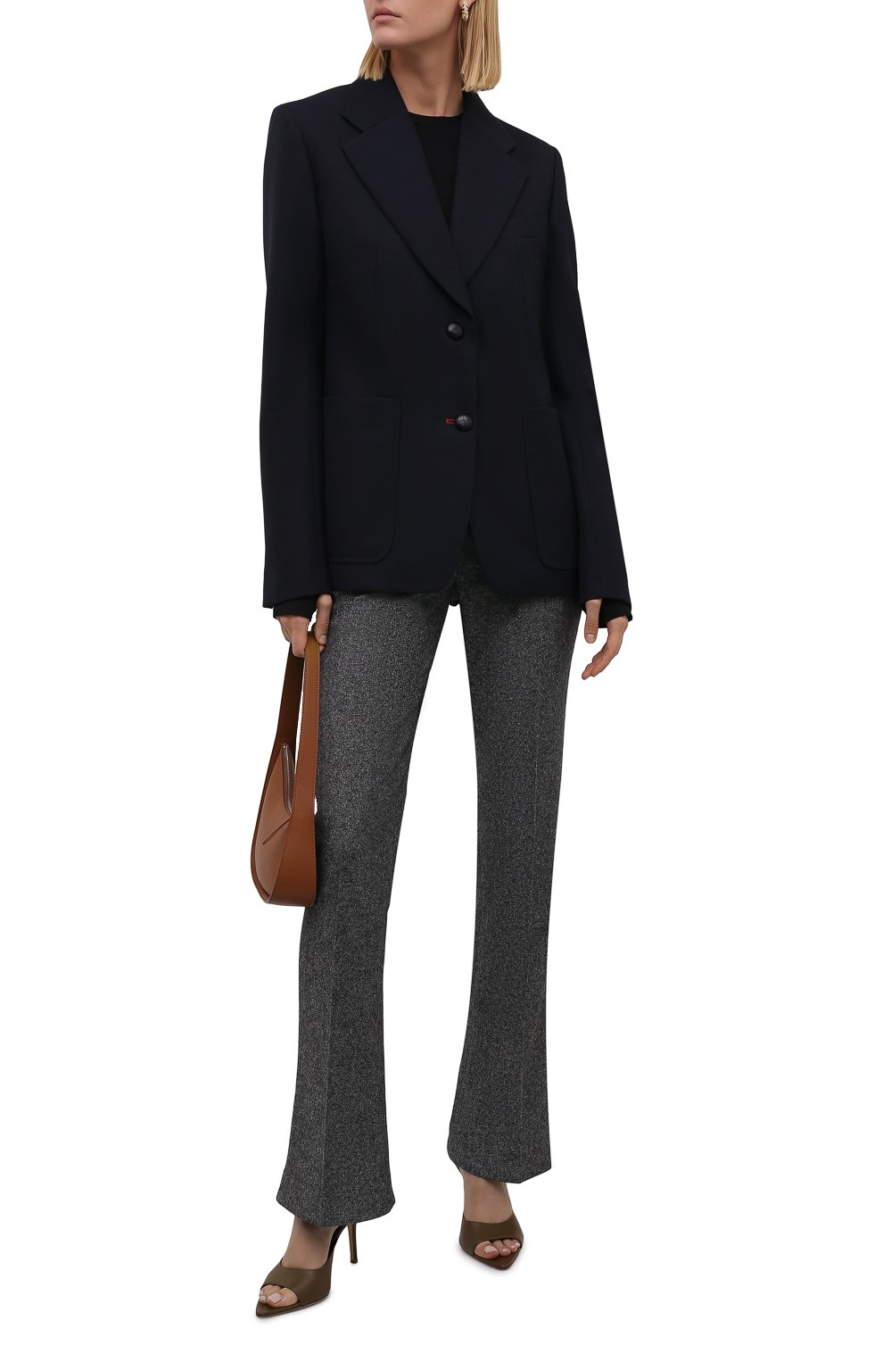 Шерстяной жакет VICTORIA BECKHAM темно-синего цвета по цене 129500 руб., арт. 1521WJK002856C, фото 2 Шерстяной жакет VICTORIA BECKHAM, арт. 1521WJK002856C, фото 2