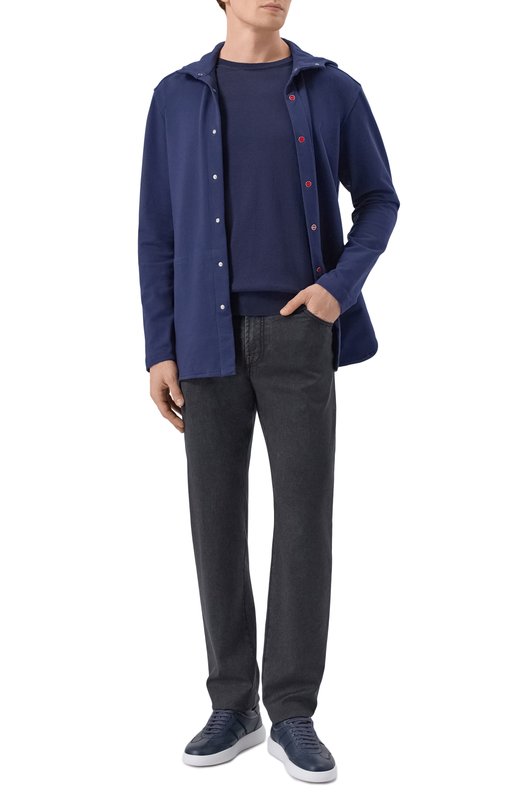 Шерстяные брюки Kiton UPNJSK0615H Чёрный  UPNJSK0615H Фото 2