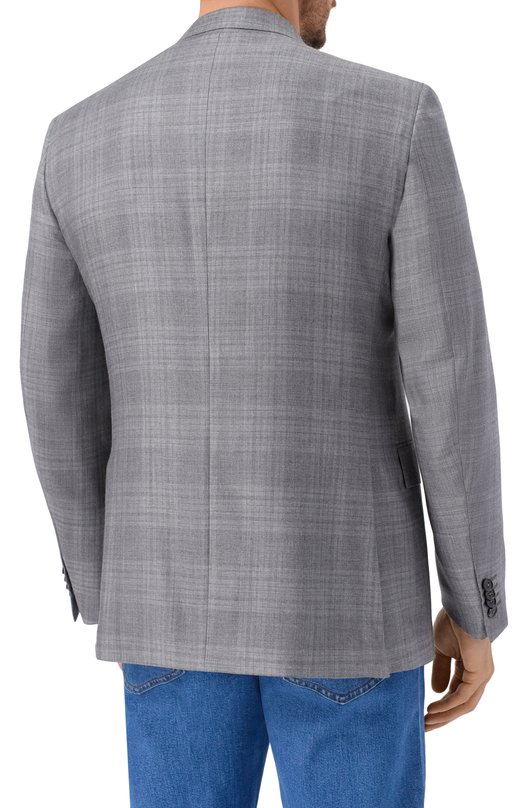 Пиджак из кашемира и шелка Zegna 121220/R859514A8 Серый  121220/R859514A8 Фото 5