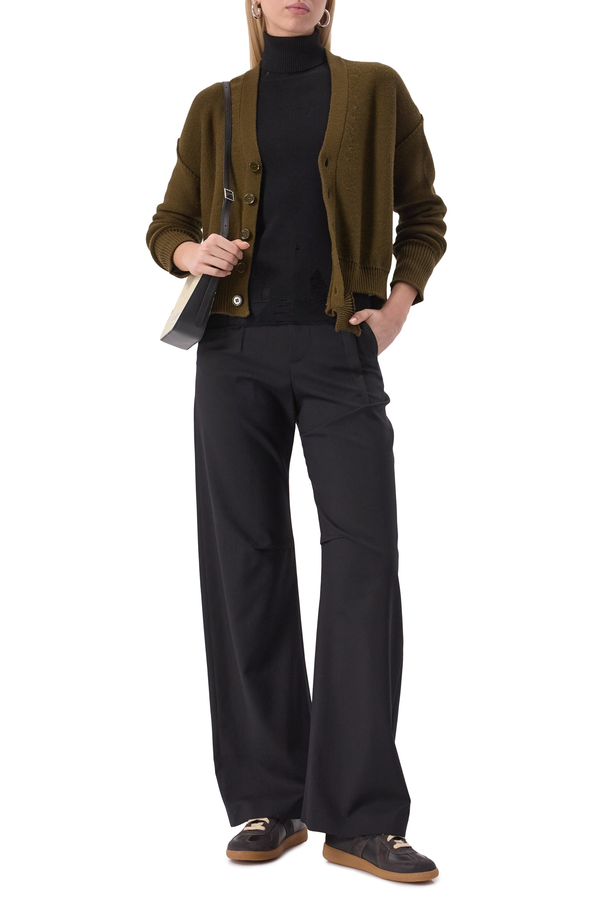 Шерстяные брюки MM6, арт. S52KA0517/M35080, фото 2