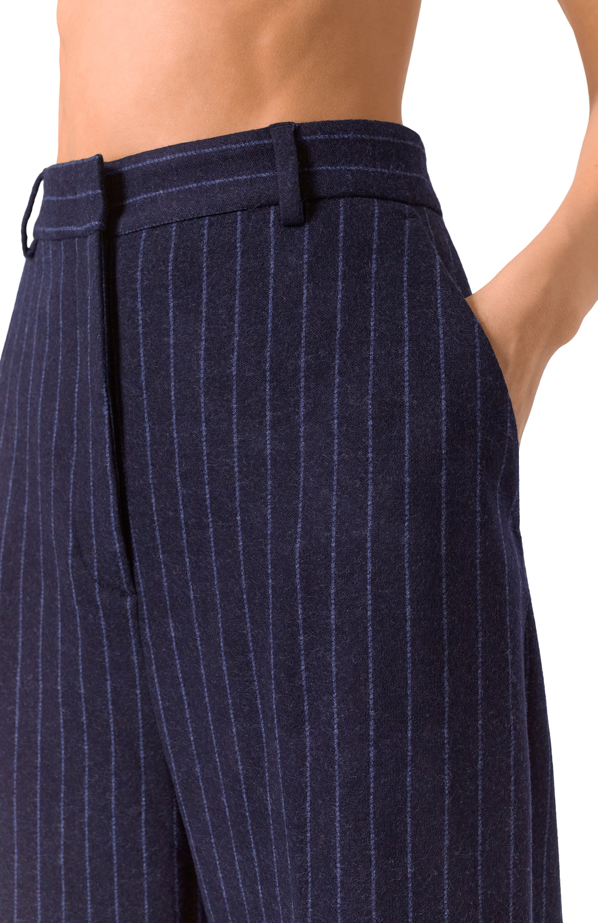 Шерстяные брюки MVST темно-синего цвета по цене 108000 руб., арт. TR0USERVBC9030.811/10, фото 5 Шерстяные брюки MVST, арт. TR0USERVBC9030.811/10, фото 5