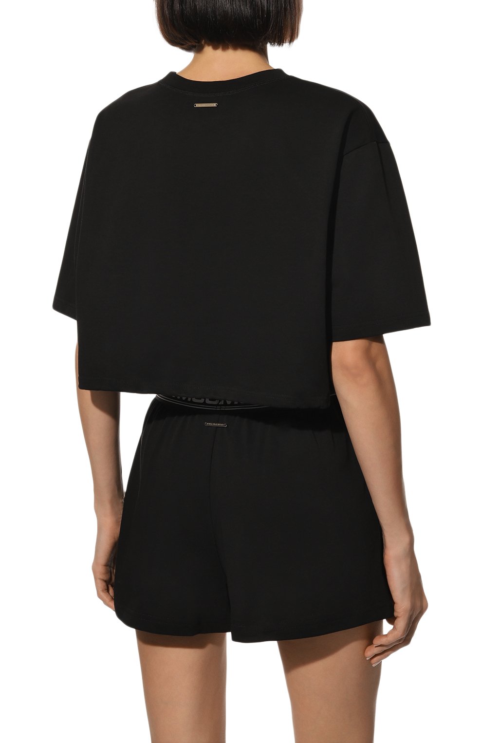 Хлопковая футболка STELLA MCCARTNEY черного цвета по цене 29950 руб., арт. S7M411740, фото 4 Хлопковая футболка STELLA MCCARTNEY, арт. S7M411740, фото 4