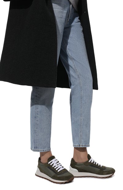 Комбинированные кроссовки BRUNELLO CUCINELLI, арт. MZSFG2123, фото 3