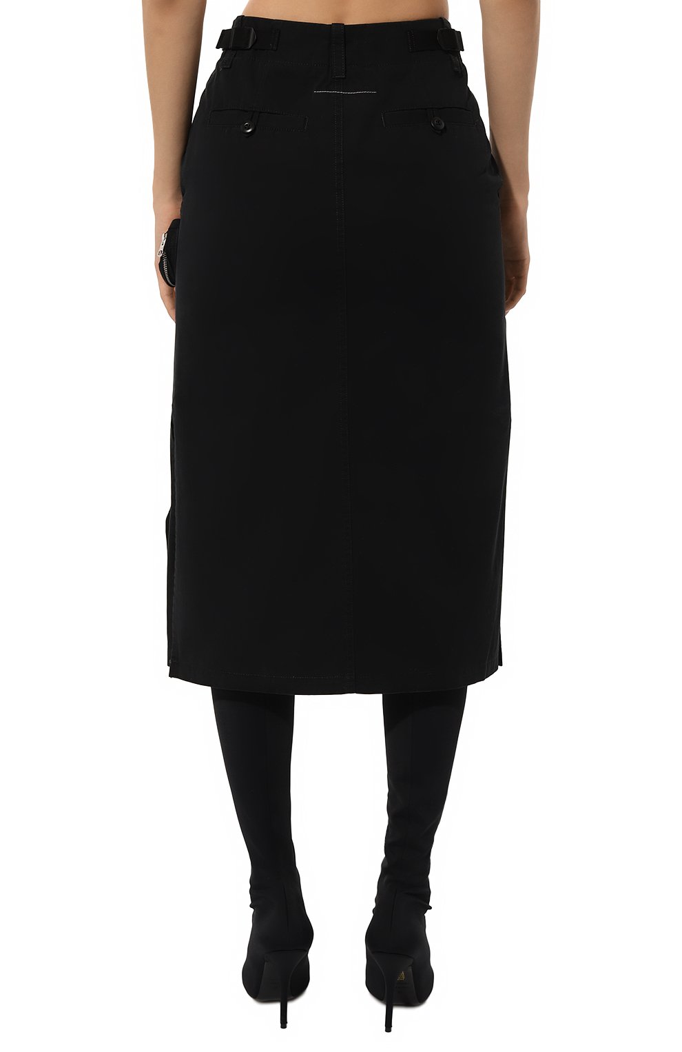 Хлопковая юбка MM6, арт. S52ME0017/M35148, фото 4