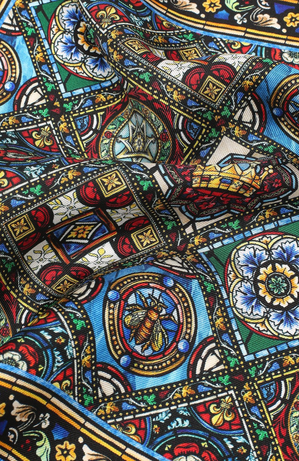Шелковый платок DOLCE & GABBANA разноцветного цвета по цене 15600 руб., арт. GR412E/G0T15, фото 2 Шелковый платок DOLCE & GABBANA, арт. GR412E/G0T15, фото 2