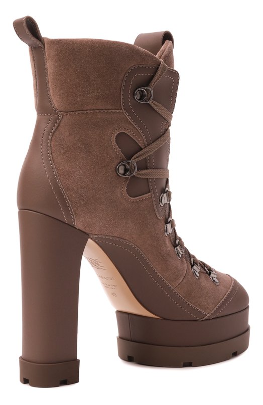 Кожаные ботильоны Nancy Casadei 1R538A1201/N0MAD Коричневый  1R538A1201/N0MAD Фото 5