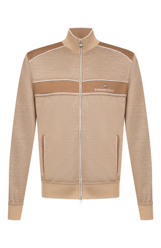 Толстовка из шелка и льна Stefano Ricci K919052R31/T26103 Бежевый K919052R31/T26103