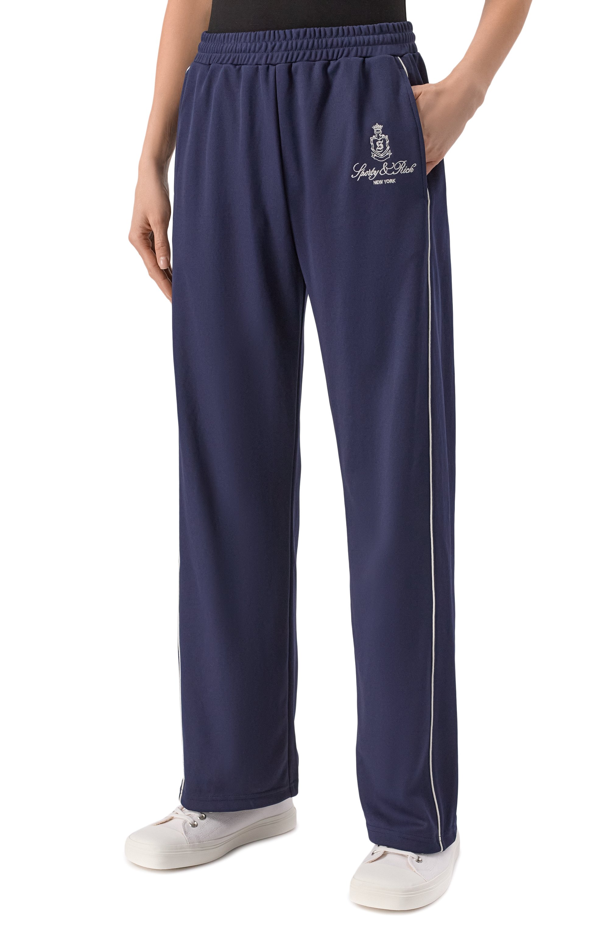 Брюки SPORTY AND RICH синего цвета по цене 26100 руб., арт. PA044508205BL32, фото 3 Брюки SPORTY AND RICH, арт. PA044508205BL32, фото 3