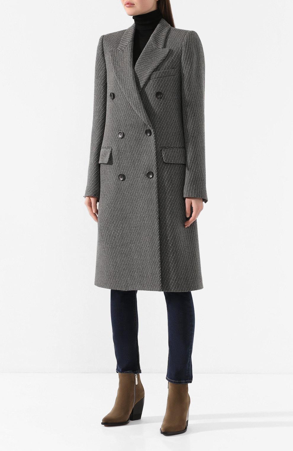 Шерстяное пальто ISABEL MARANT серого цвета по цене 139500 руб., арт. MA0710-20P009I/HARRY, фото 3 Шерстяное пальто ISABEL MARANT, арт. MA0710-20P009I/HARRY, фото 3