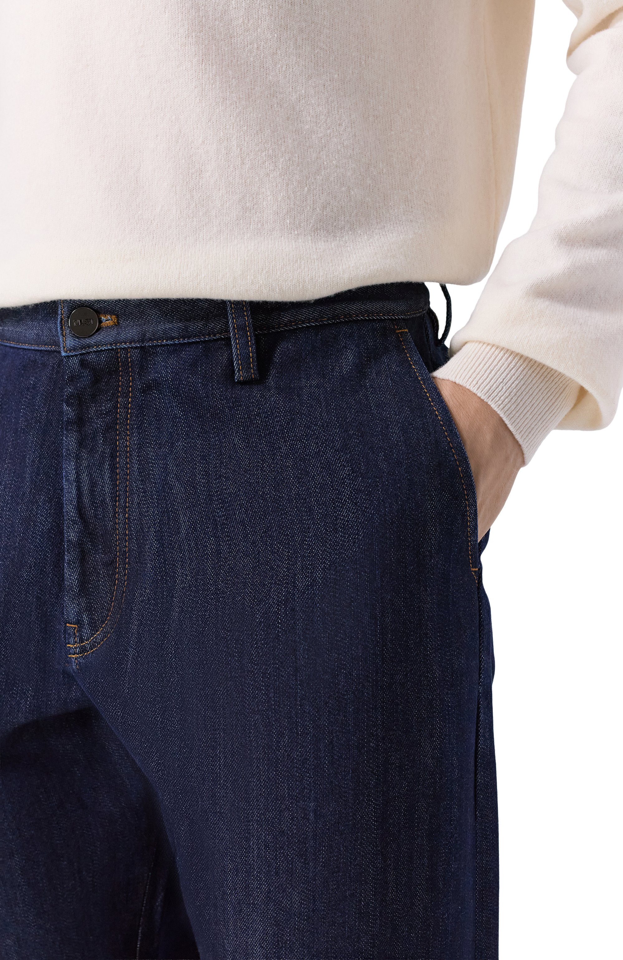 Джинсы MVST темно-синего цвета по цене 103500 руб., арт. M25.1PM.T005, фото 5 Джинсы MVST, арт. M25.1PM.T005, фото 5