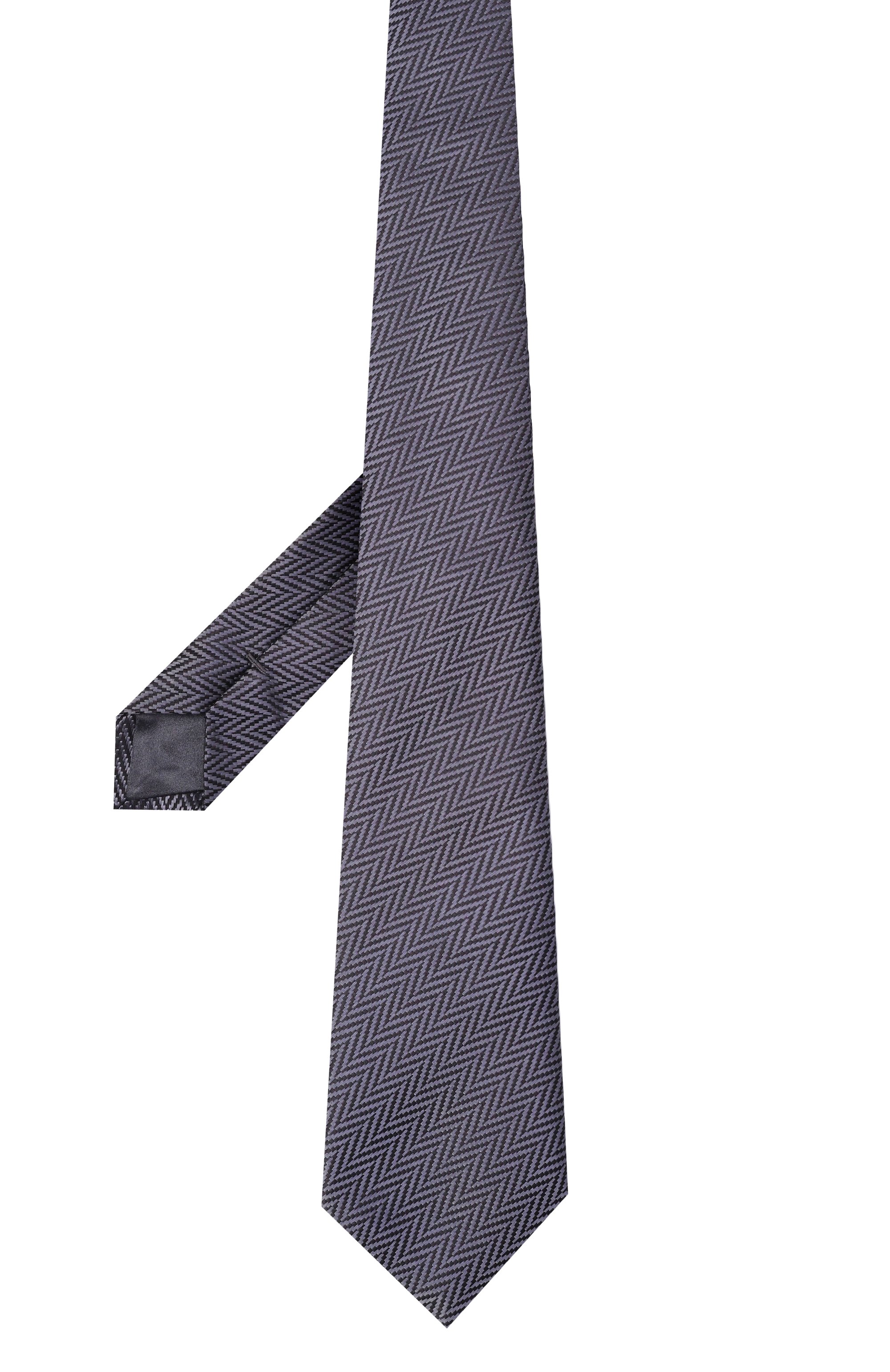 Шелковый галстук GIORGIO ARMANI темно-серого цвета по цене 26450 руб., арт. GM000800/TE20412, фото 3 Шелковый галстук GIORGIO ARMANI, арт. GM000800/TE20412, фото 3