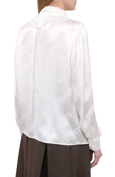 Блузка из вискозы VETEMENTS, арт. WE51SH700W 2606/WHITE/WHITE, фото 4