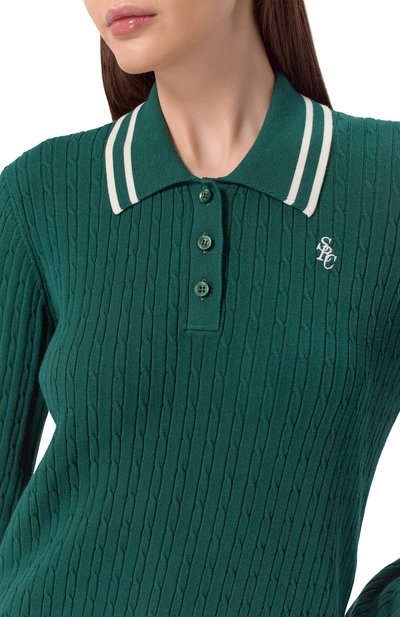 Поло из вискозы SPORTY AND RICH, арт. ST03761302GR55, фото 5