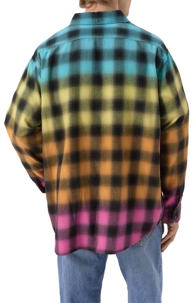 Рубашка из хлопка и льна CELINE разноцветного цвета по цене 122500 руб., арт. 2C574952T, фото 4 Рубашка из хлопка и льна CELINE, арт. 2C574952T, фото 4