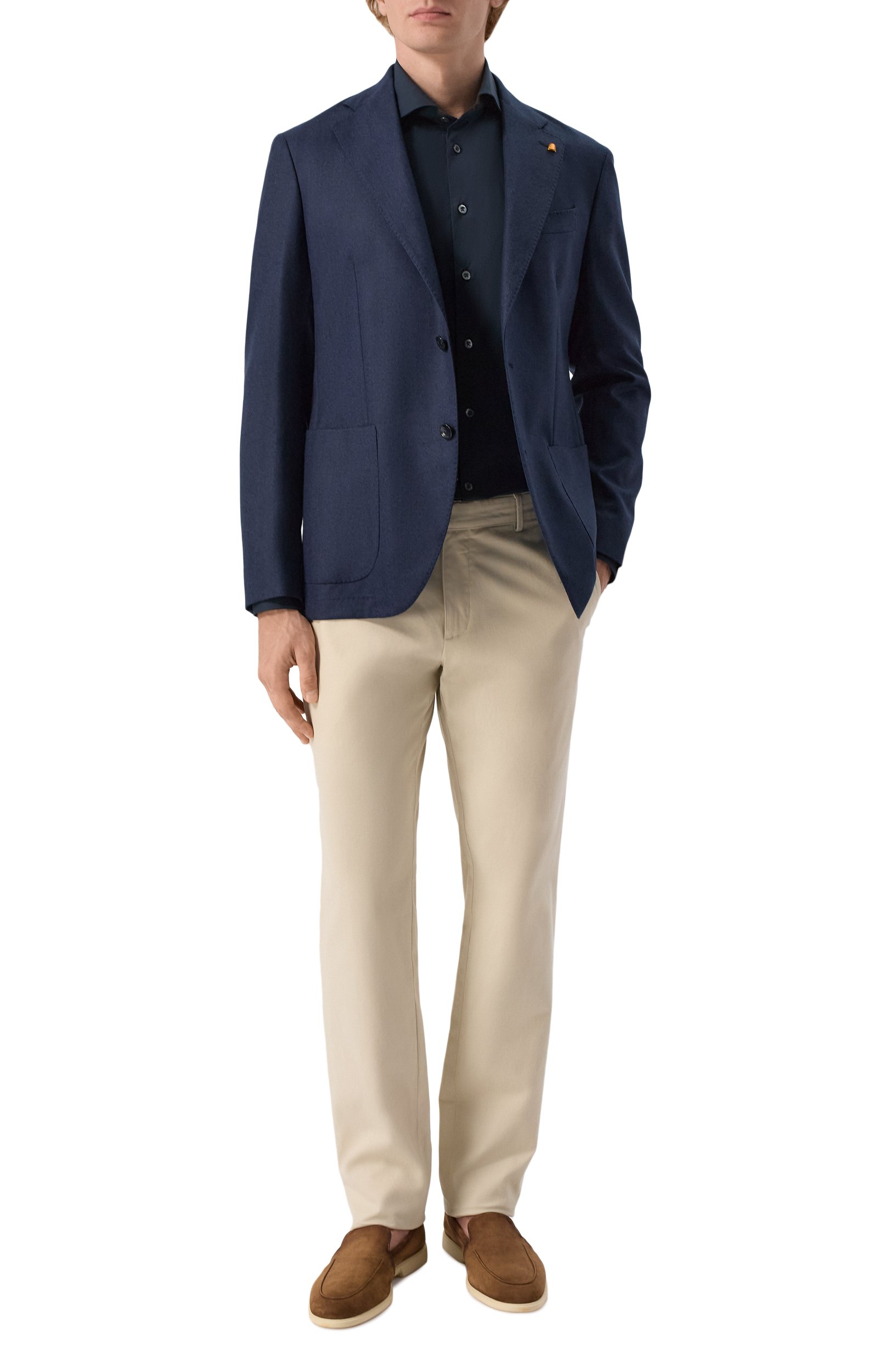 Хлопковая сорочка CORNELIANI темно-синего цвета по цене 32050 руб., арт. 28P002/2A11459, фото 2 Хлопковая сорочка CORNELIANI, арт. 28P002/2A11459, фото 2